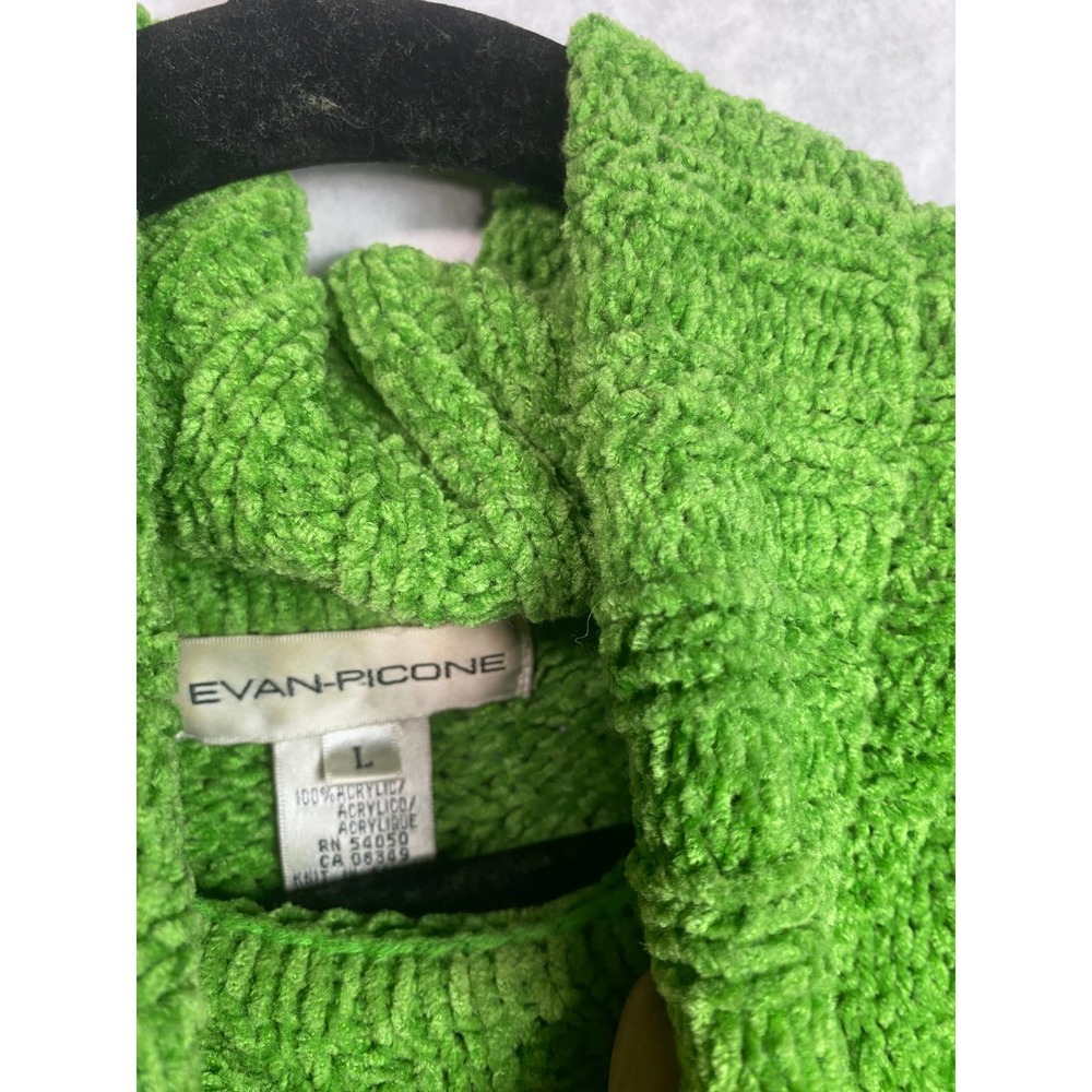 Vintage Evan Picone Women’s L Cable Knit Turtleneck Sweatshirt Brown 1990's Y2K - Picture 2 of 4